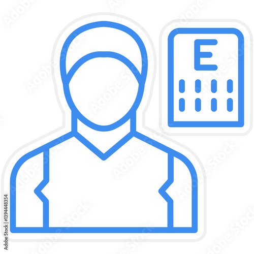 Optometrist Male Icon Style