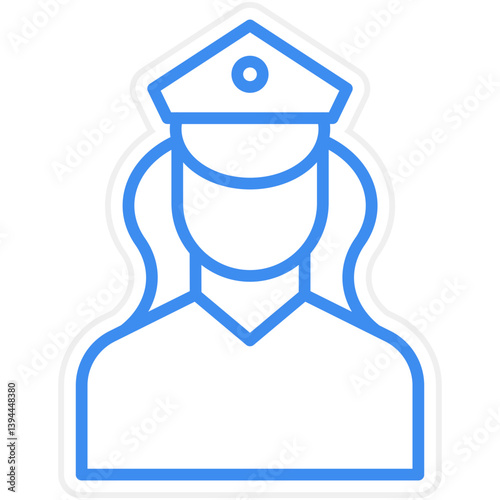 Policewoman Icon Style