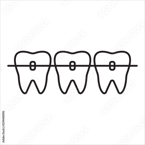 braces icon. For your website, logo, app, UI design. Vector illustration, isolated on white background.