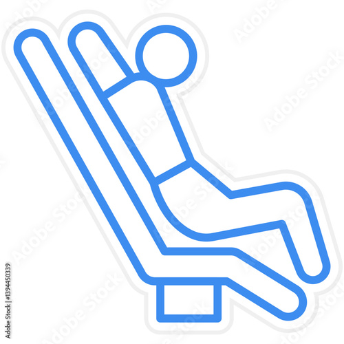 Leaned Back Icon Style