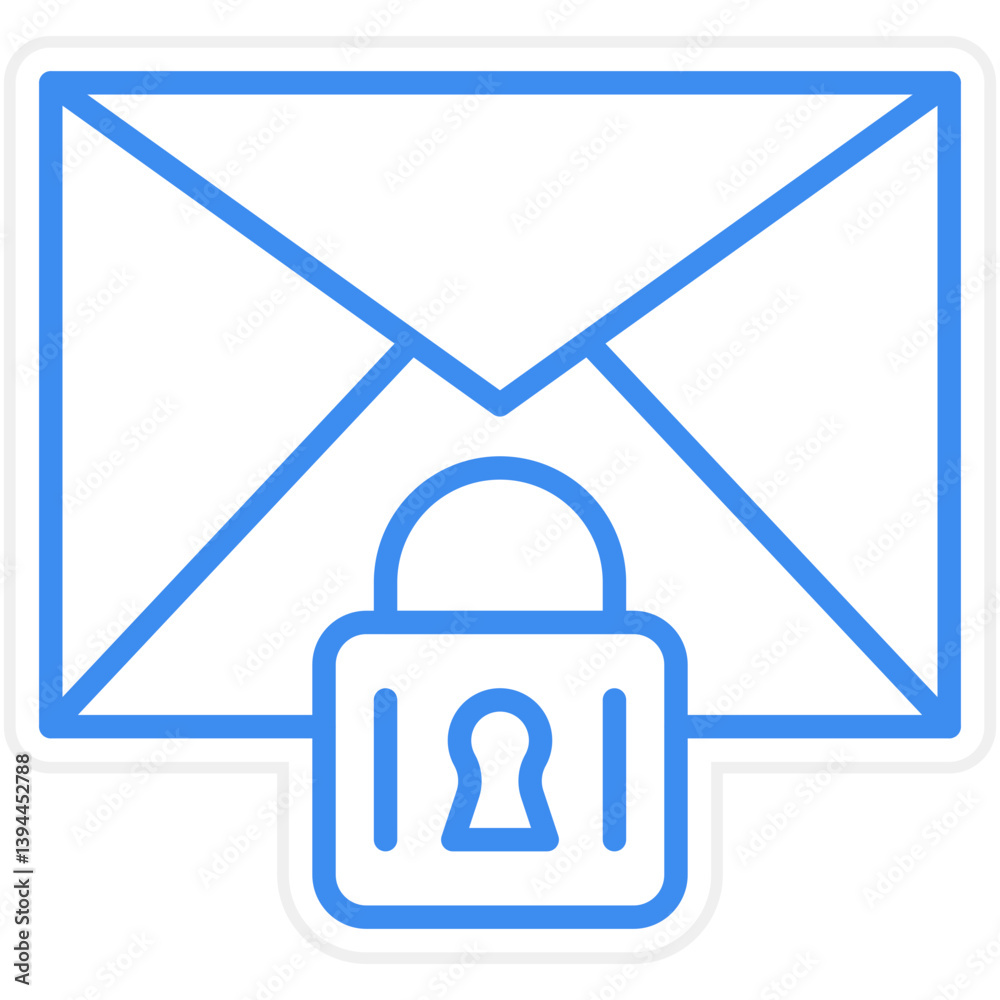 Obraz premium Email Security Icon Style