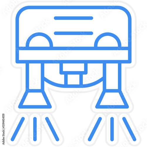 Flyboarding Icon Style