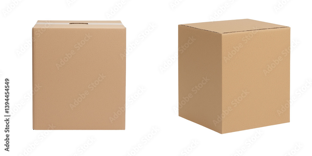 Minimalist mockups of isolated cardboard boxes in a clean, uncluttered setting ready for design showcasing Minimalist mockups of isolated cardboard boxes in a clean, uncluttered setting ready for design showcasing