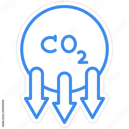 Reduce Co2 Emissions Icon Style