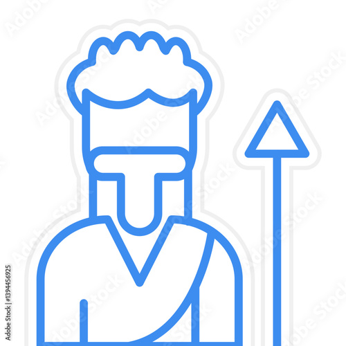 Neanderthal Man Icon Style