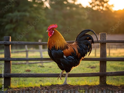 rooster in the farm