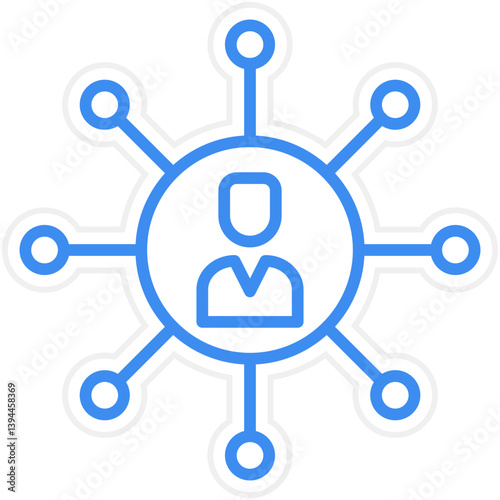 Networking with People Icon Style