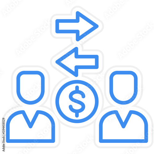Peer to Peer Lending Icon Style