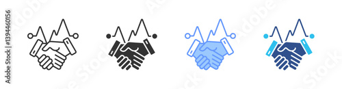 Resistance Multi Style Icon Set Vector 