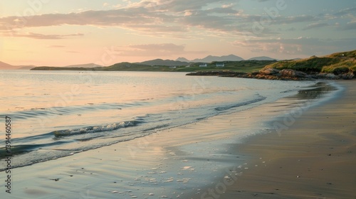 Wallpaper Mural A calm beach at sunset, with soft waves and quiet skies. Torontodigital.ca