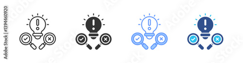 Hypothesis Multi Style Icon Set Vector 