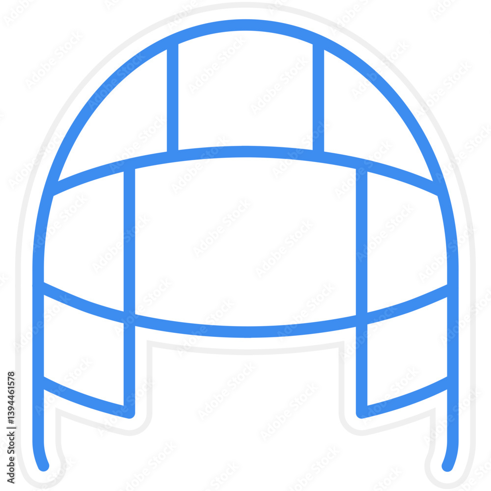 Rugby Helmet Icon Style