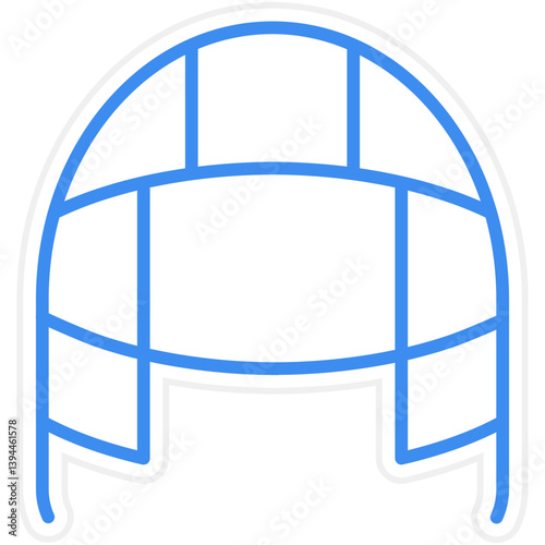 Rugby Helmet Icon Style