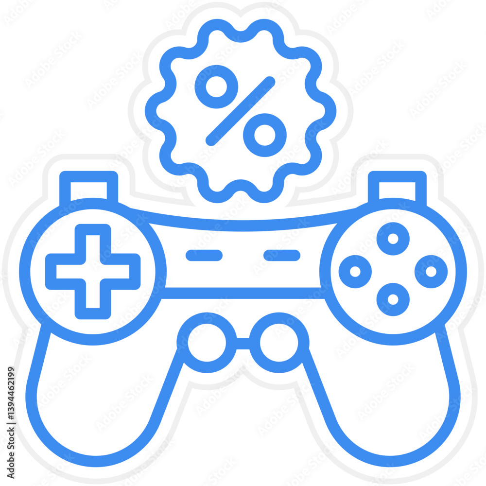 Gaming Discount Icon Style Gaming Discount Icon Style