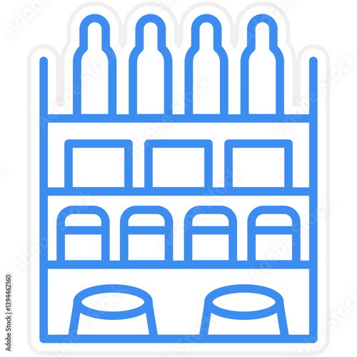 Store Shelfs Icon Style