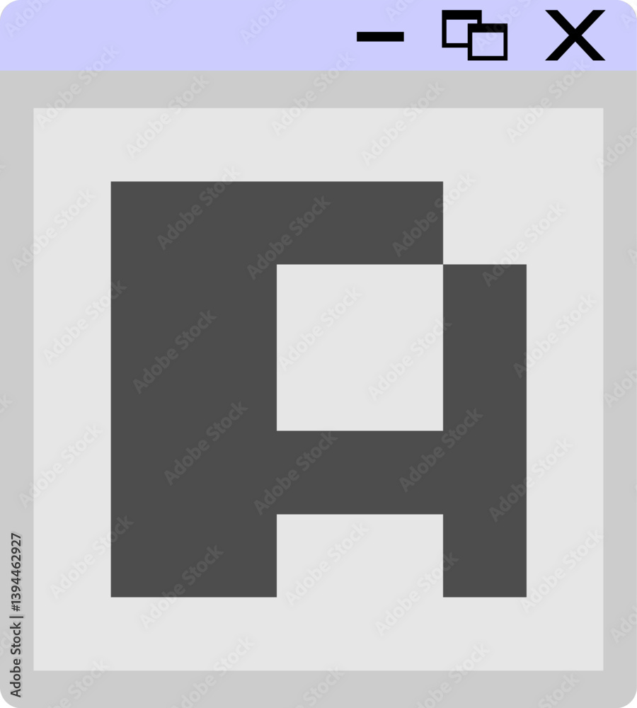 Windows Pop Up Letter Vector Element Alphabet A Windows Pop Up Letter Vector Element Alphabet A