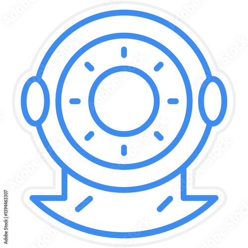 Diving Helmet Icon Style