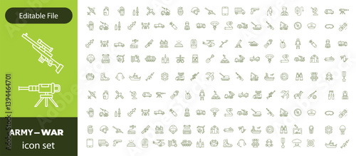 War Stroke icon collections. Containing Combat, Army icons .