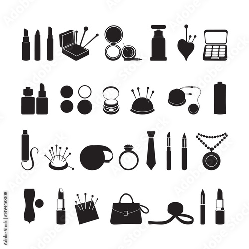 women cosmetics accessories vector design