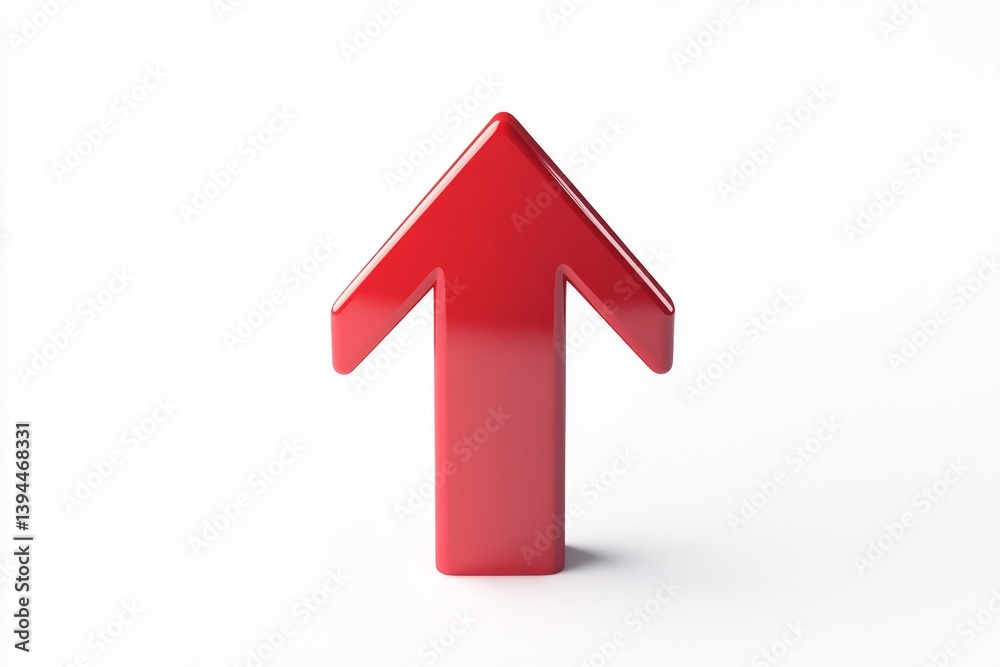 Red Upward Arrow Graphic - Symbol of Growth and Success Red Upward Arrow Graphic - Symbol of Growth and Success