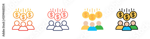Value Multi Style Icon Set Vector 