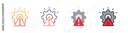Mitigation Multi Style Icon Set Vector 