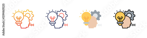 Proactive Multi Style Icon Set Vector 