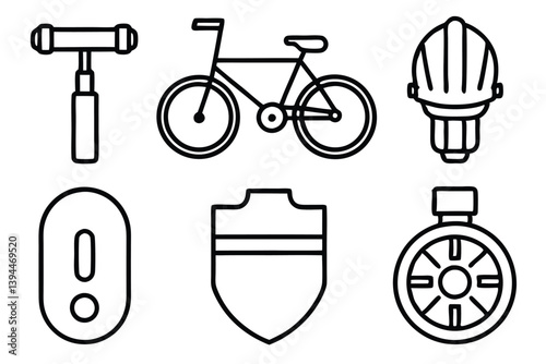bike security line art showcasing advanced bike lock designs.