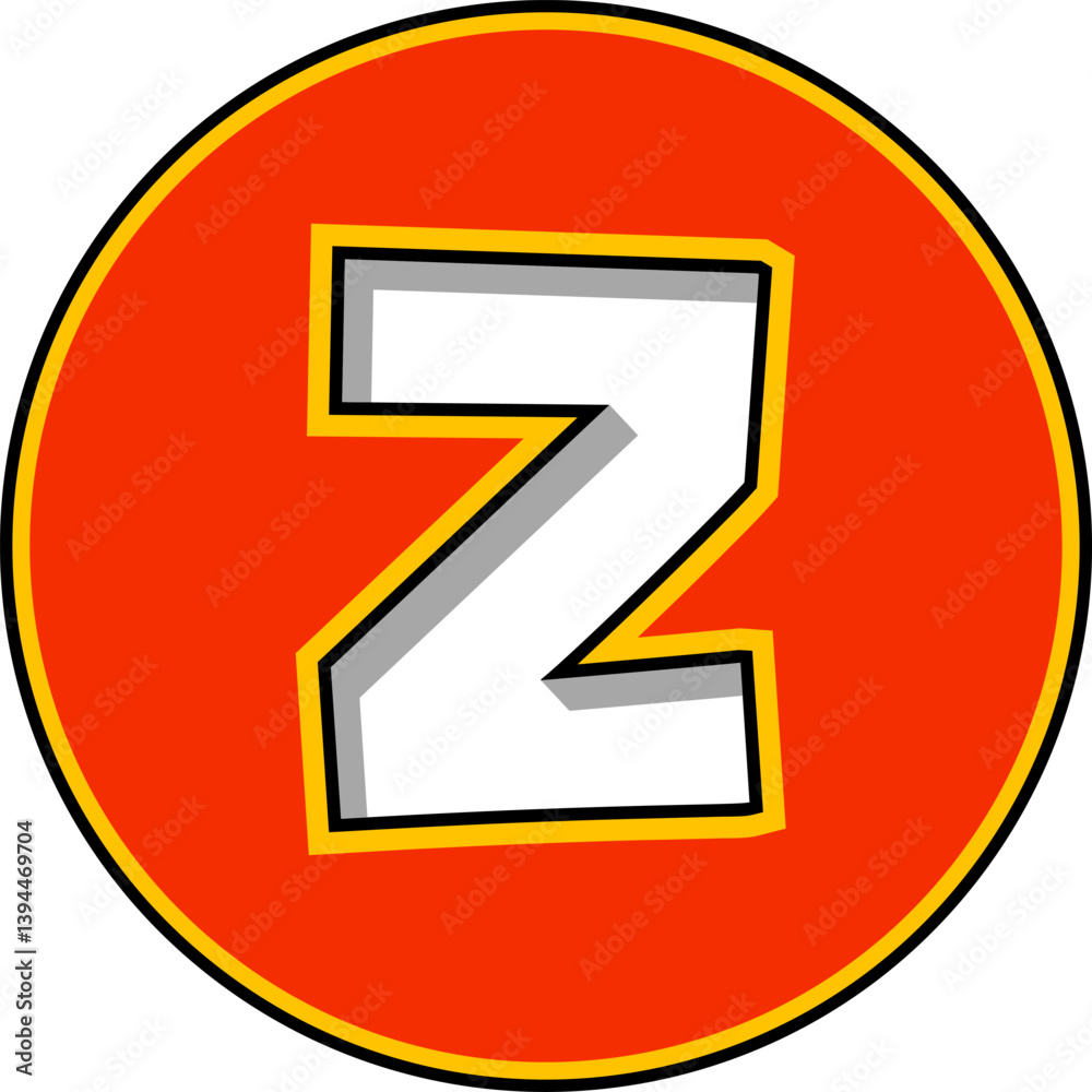 Circle Cut Letter Vector Element Alphabet Z Circle Cut Letter Vector Element Alphabet Z