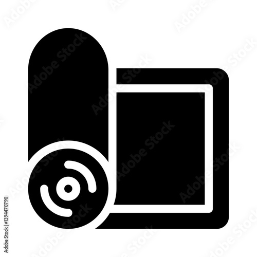 yoga mat glyph icon
