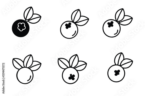 bilberry line art sketch for creative projects and desig