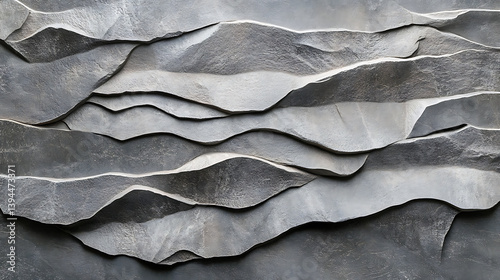 Wallpaper Mural Sculpted stone ridges on a cool slate background, Subtle topography forming elegant patterns, Natural minimalist style Torontodigital.ca