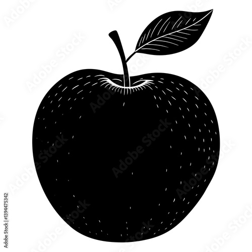 Apple vectore silhouette single collection