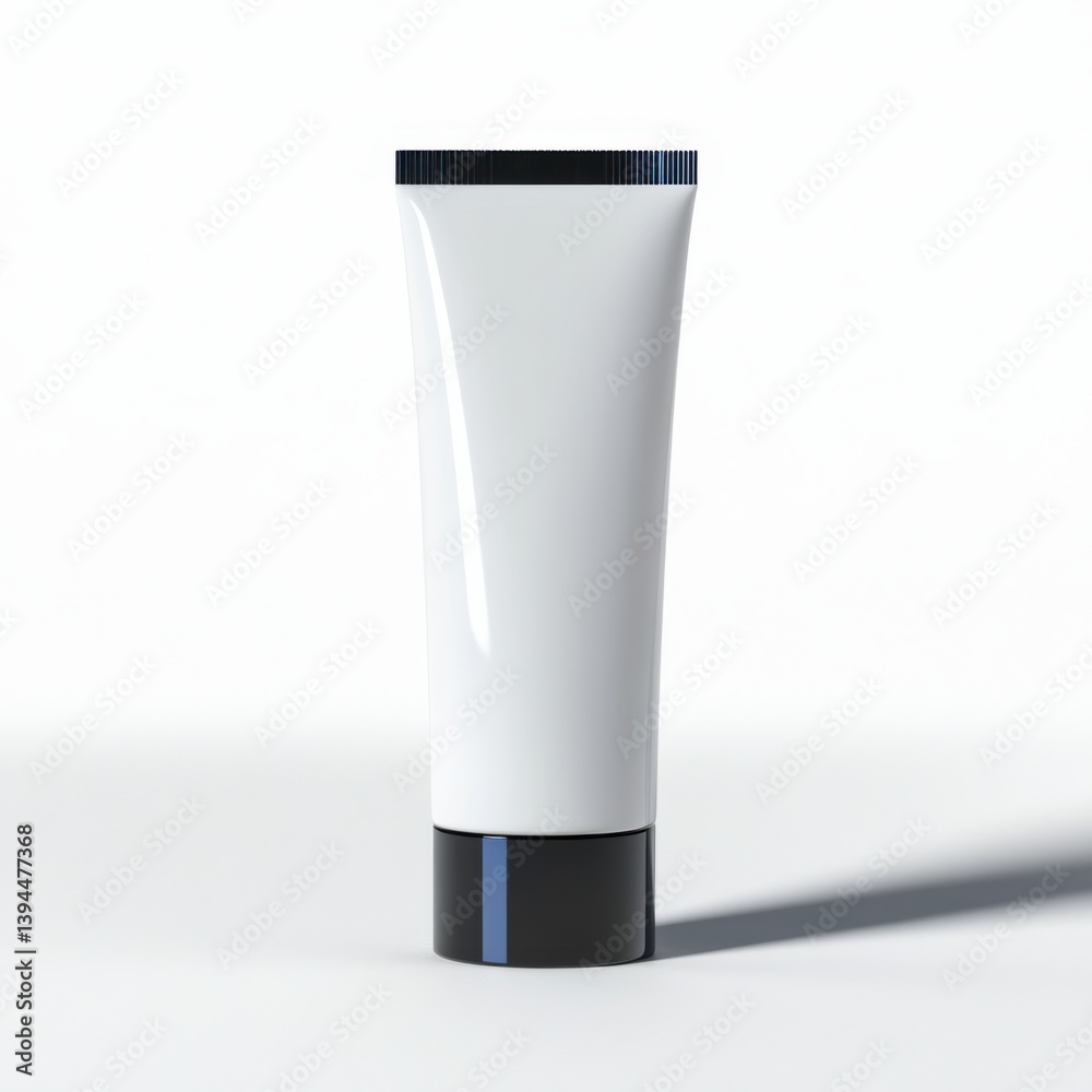 Isolated white tube with a dark cap isolated on white background Isolated white tube with a dark cap isolated on white background