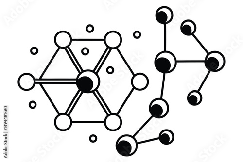 Minimalist Network Diagram – Abstract Visualization of Connected Nodes and Data Relationships in Modern Digital Communication and Social Systems.