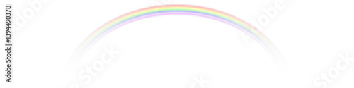 Graphic rainbow on transparent background. Abstract colourful wave with light and curve effect. Bright spectrum illustration. Isolated decorative element.