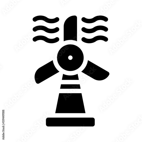 wind turbine glyph icon