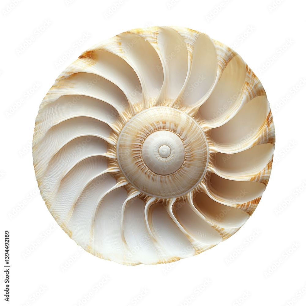 Obraz premium nautilus shell isolated on white