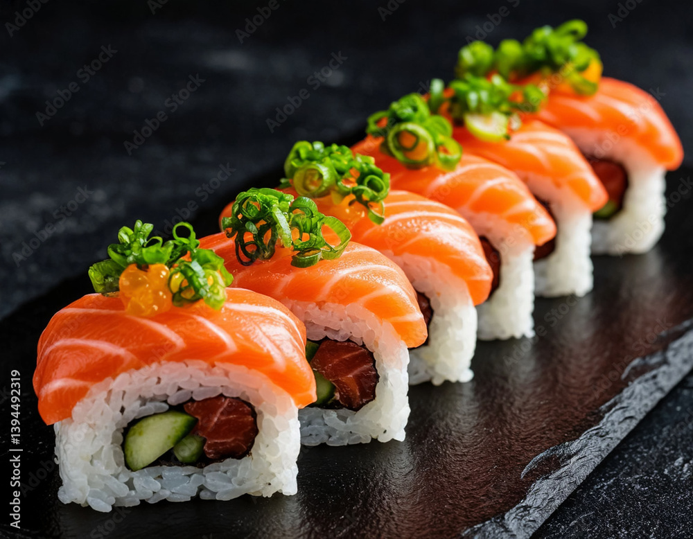 Japanese rolls created by artificial intelligence. Japanese rolls created by artificial intelligence.