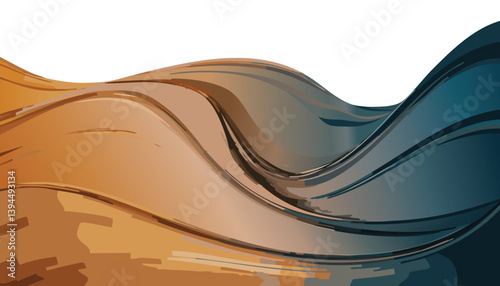 Efeito tecido ondulado, tons de dourado, textura dos fios do tecido. Arte para apresentar produto, fundo para apresentar produtos. Ilustração para fundo de tela, apresentações de trabalhos, banner