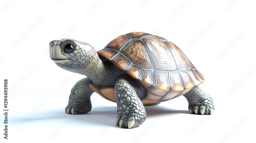 Naklejka premium turtle on white background