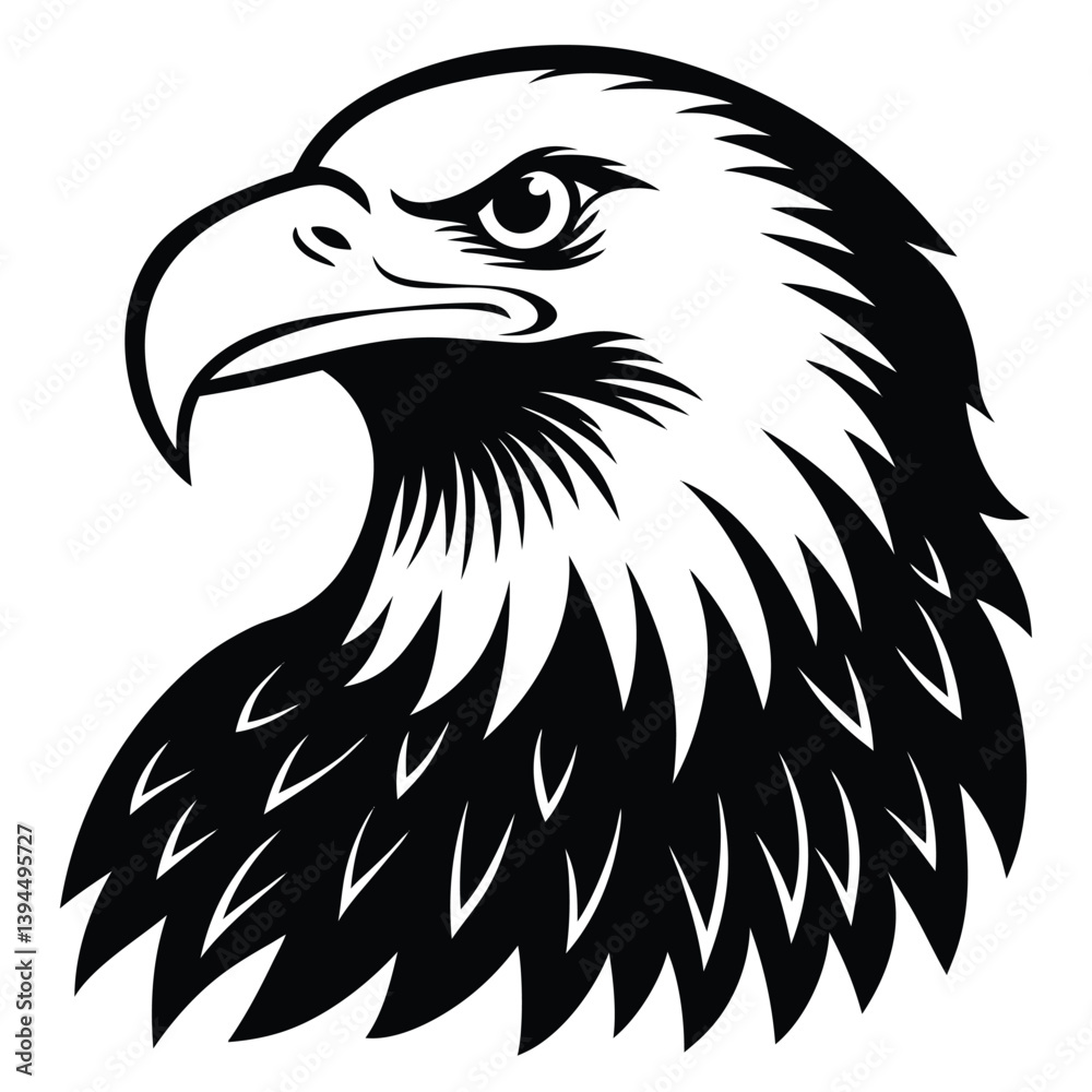 Obraz premium Eagle bald vector shilhouette single collection