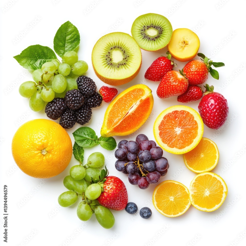 Fresh fruit arrangement kitchen counter food photography bright light top view healthy eating Fresh fruit arrangement kitchen counter food photography bright light top view healthy eating