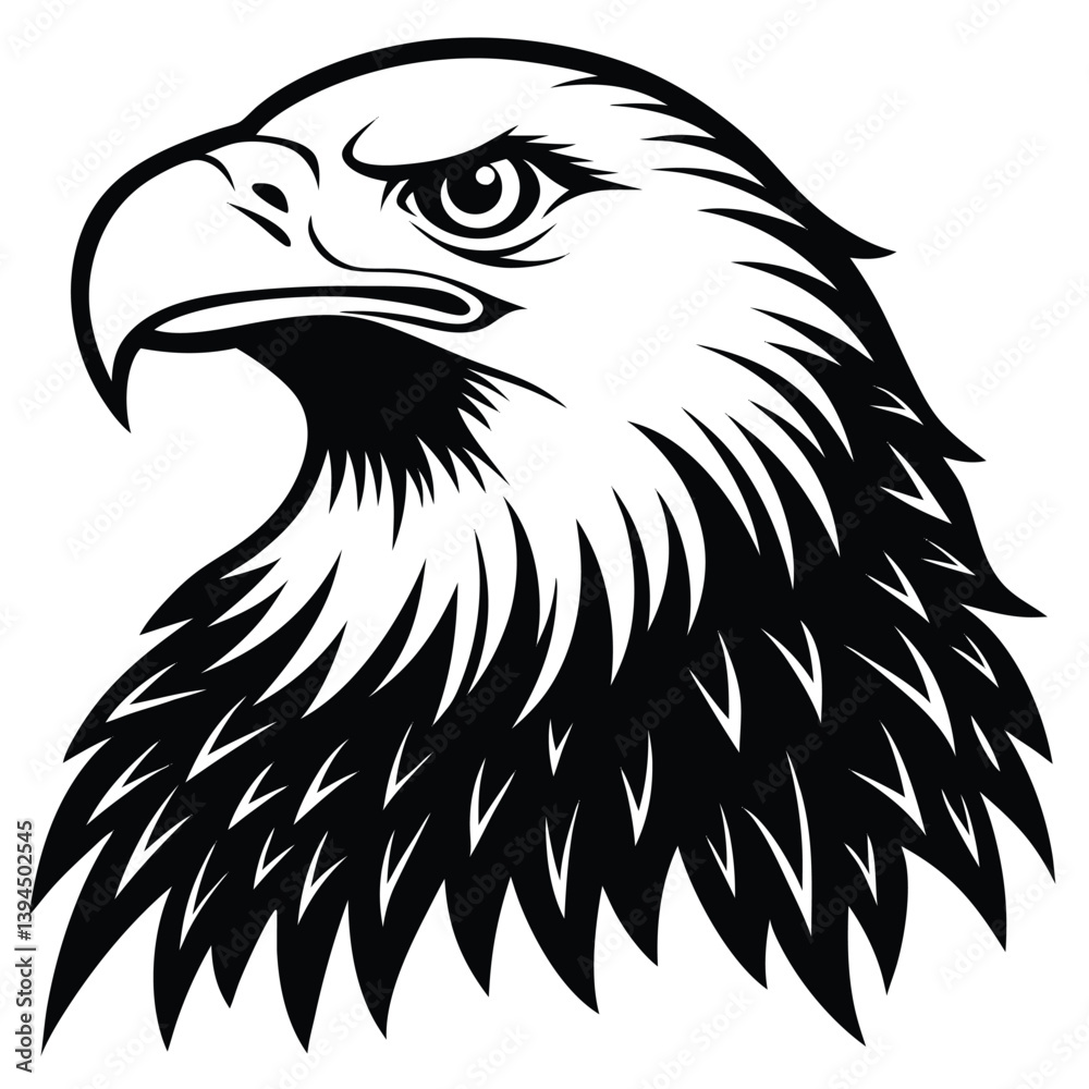 Obraz premium Eagle bald vector shilhouette single collection