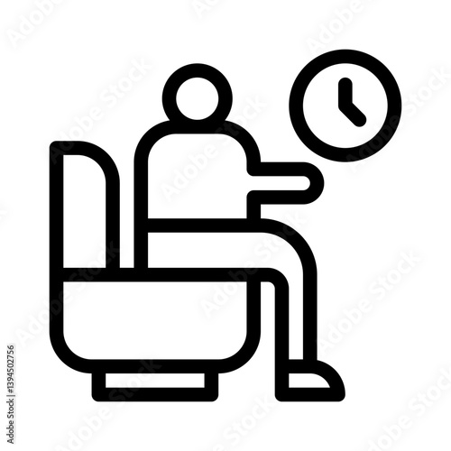 constipation line icon