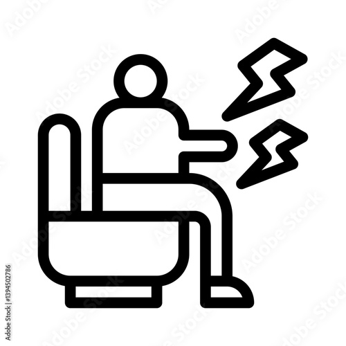 diarrhea line icon