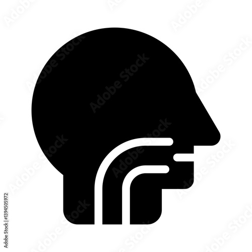 vomiting glyph icon