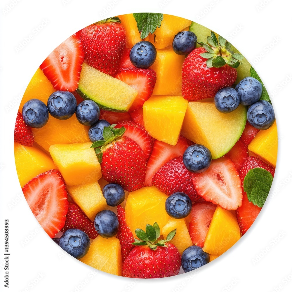 Obraz premium Fresh fruit medley kitchen photography vibrant colors close-up healthy eating inspiration