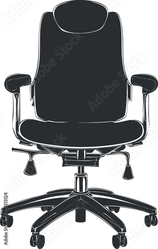 Modern ergonomic office chair with cushioned seat, armrests, and wheels for comfortable seating.