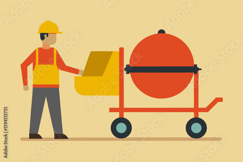 construction worker with tools